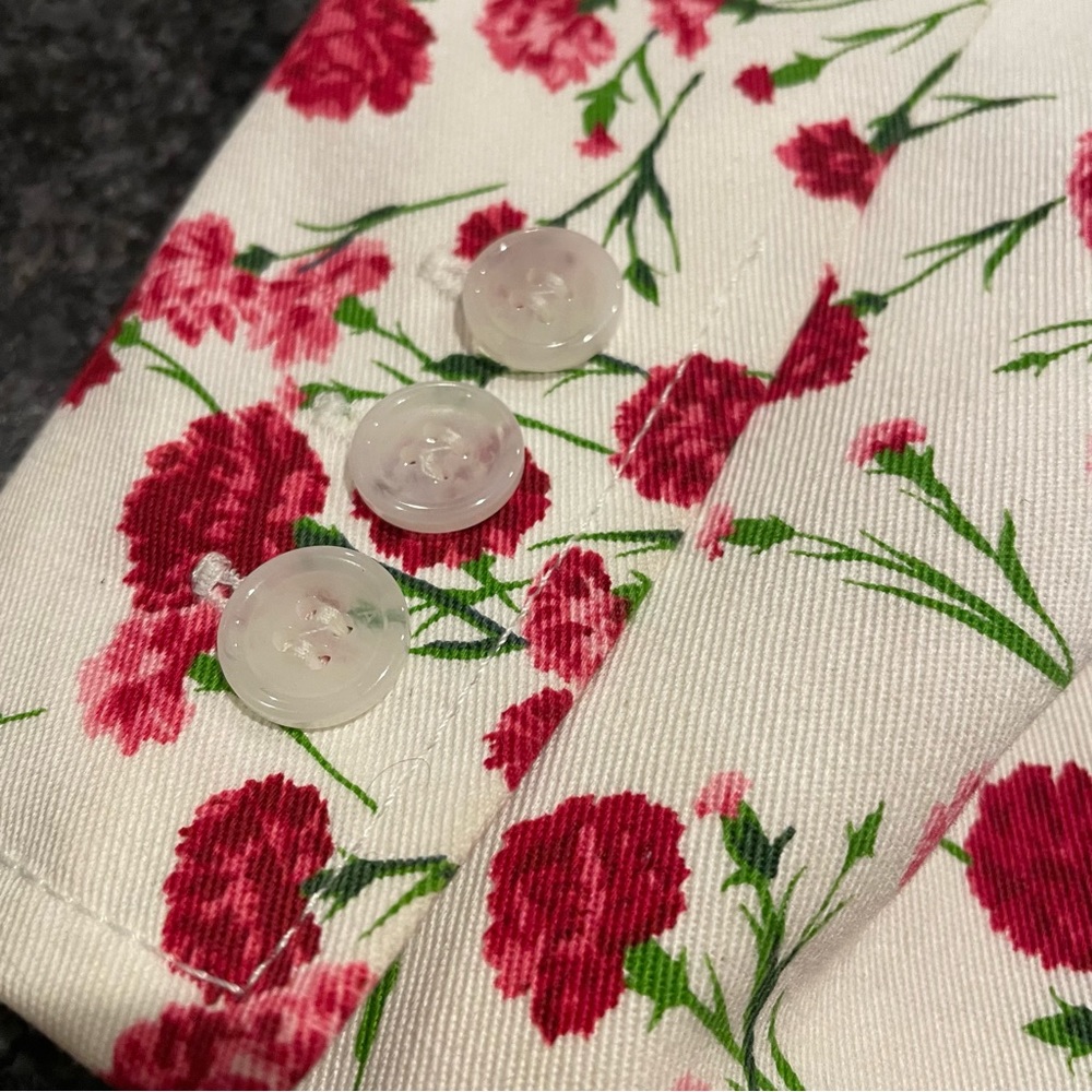 Vintage Dolce & Gabbana Blazer Floral Carnation Rose Size 42 - Picture 5 of 12